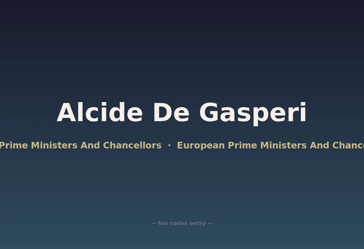 Alcide De Gasperi